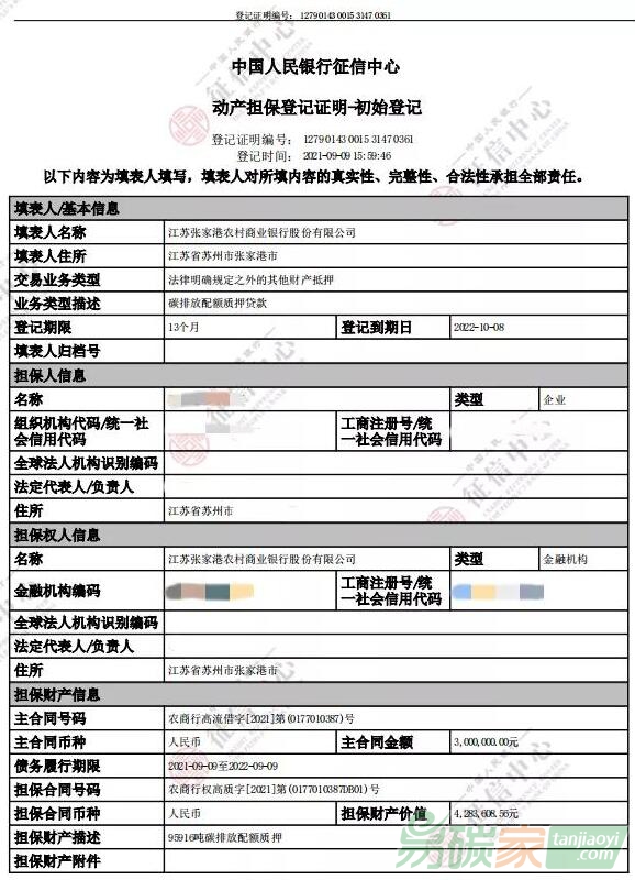 300萬元！張家港發(fā)放蘇州首單“碳權貸”